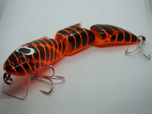 Baby Snake Mudeye Lures - Fluro Orange and Black